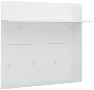 Garderobenpaneel Mestre / Merano , Holzwerkstoff , Weiß , 96 x 90 x 25 cm