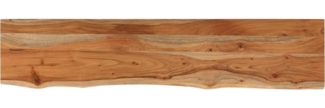 vidaXL Wandregal 120x20x3,8 cm Rechteckig Massivholz Akazie Baumkante 370278