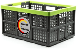 BigDean Klappbox faltbar extra groß & extrem stabil – Klappkorb ideal für Einkäufe und Transport – Einkaufskorb faltbar Made in Germany Klappbox