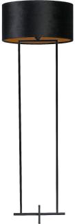 Stehleuchte Cross 1-flammig Samt Schwarz Ø52cm