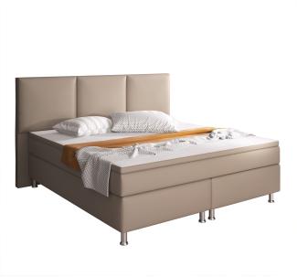 Boxspringbett Oslo 180x200 cm Kunstleder muddy