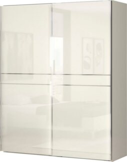 Places of Style Schwebetürenschrank Piano, FSC-zertifiziert, mit Einlegeböden und Kleiderstangen (in 3 Breiten, 224cm hoch) UV lackiert, hochglänzend, mit Soft-Close Funktion, in beige oder weiß