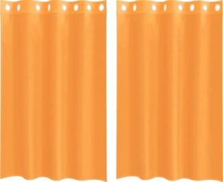 vidaXL Voile Vorhänge mit Ösen 2 Stk. Orange 140x175 cm 4102090