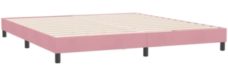 vidaXL Bettgestell ohne Matratze Rosa 180x220 cm Samt 4101420