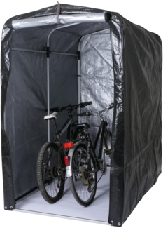 Fahrradgarage HWC-N61, Foliengarage Aufbewahrungsgarage Garagenzelt, Alu UV-Schutz wasserfest, 201x121x201cm ~ anthrazit