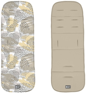 Kikkaboo Kinderwageneinlage Sitzauflage beidseitig verwendbar Universalauflage beige