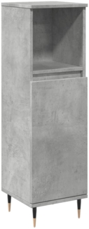 vidaXL Badschrank Betongrau 30x30x100 cm Holzwerkstoff 857204
