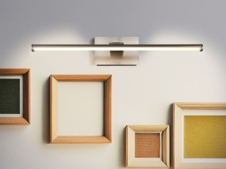 Akku Bilderlampe Silber kabellos zum Kleben, Breite 40cm