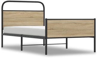 vidaXL Bettgestell ohne Matratze 100x200 cm Sonoma-Eiche Holzwerkstoff 4100387
