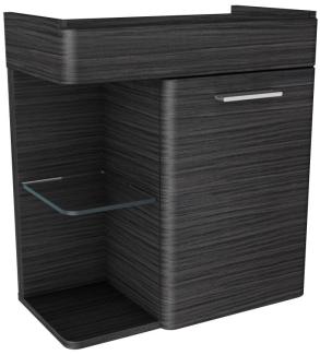 LANZET K8 Gäste WC Waschtischunterschrank 55 cm, Schwarz