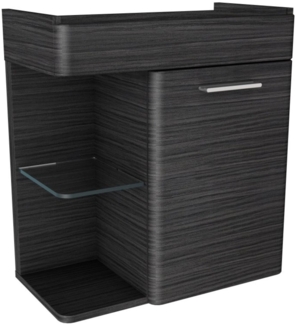 LANZET K8 Gäste WC Waschtischunterschrank 55 cm, Schwarz
