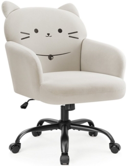 IWMH Drehstuhl Schreibtischstuhl mit Armlehnen, Höhenverstellbar Bürostuh mit Rollen, Schminkstuhl, Homeoffice Stuhl