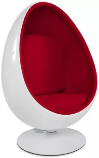 Kokoon Design Sessel Uovo Weiß und Rot