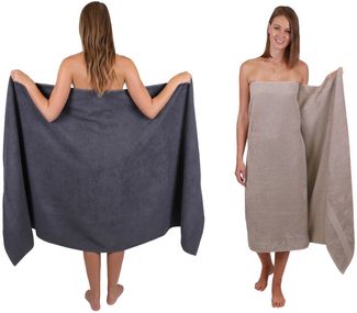 Betz Badetuch 2 Stück Badetücher groß XXL PALERMO Größe 100 x 200 cm, 100% Baumwolle (Set)