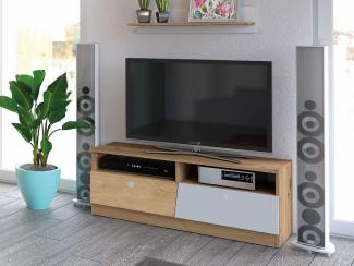 Lowboard "Nero" TV-Unterschrank 120 cm artisan eiche weiß matt