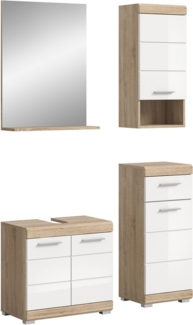 INOSIGN Badmöbel-Set Siena, 4 teilig, bestehend aus:, (Set), Waschbeckenunterschrank, Spiegel, Unterschrank, Hängeschrank