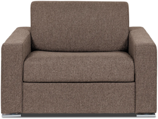 Vente-unique - Schlafsessel mit Matratze - Liegefläche 70 cm - Matratze 14 cm - Stoff - Braun - CALITO