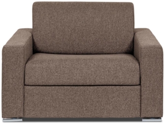 Vente-unique - Schlafsessel mit Matratze - Liegefläche 70 cm - Matratze 14 cm - Stoff - Braun - CALITO