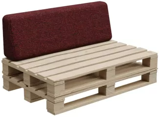 Gutekissen®, Palettenkissen, Palletenpolster, Gartenkissen, Palettenauflagen, Sofa, Kissen, Polster, Auflagen Indoor Outdoor PFBG (Rückenlehne 120x35, Bordeauxrot)