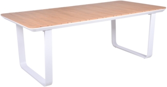 Gartentisch VENICE abgerundet aus Aluminium und Nonwood