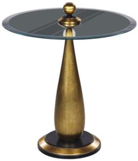Casa Padrino Luxus Bistrotisch Gold / Schwarz Ø 60 x H. 72 cm - Runder Stehtisch