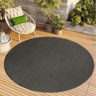 Tapiso Teppich MONO, rund, Höhe: 6 mm, Kurzflor Indoor Outdoor Einfarbig