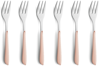Kuppels PRISMA Kuchengabel Set 6-teilig apricot hochglanzpoliert