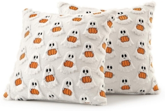 CLTYQ Kissenbezug Halloween Kissenbezug Gruseliger Geist Kürbis Deko Weiche, (2 Stück)
