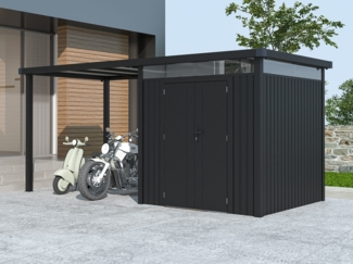 Metall Gerätehaus Style 4,45 m² Spar-Set 1 Anthrazit