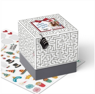 SURPRISA Geschenkbox mit Rätsel und Schloss