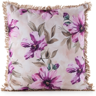 Kissenbezug Garten Wassefest Outdoor 29B 45X45 creme rosa