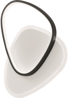 ECO Light 9240-PL2-R NERO LED Deckenleuchte OVEST schwarz weiß oval