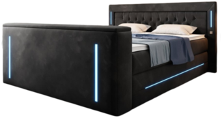 Luxusbetten24 Boxspringbett Divalo, mit TV Lift und Stauraum