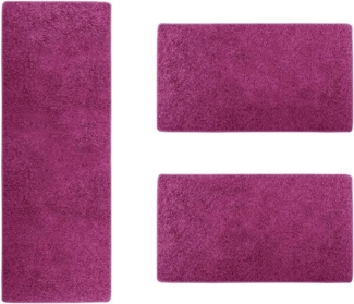 Floordirekt Hochflor-Bettumrandung Barcelona, 13 Farben & 3 Größen, Teppichläufer, ideal im Schlafzimmer, Höhe 22 mm, (3-tlg), Shaggy