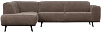 Ecksofa Statement aus gewebten Jacquard Links, Taupe