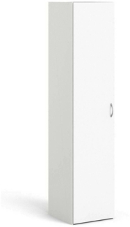 Dmora 1-Tür MehrzweckschrankAm, Multifunktionale Möbel, Schuhschrank, Besenschrank, 39x41 h175 cm, Weiß
