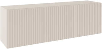 Selsey 'Sunds' TV-Lowboard mit geriffelten Lamellenfronten, 3-türig, Kaschmirbeige, 150 cm