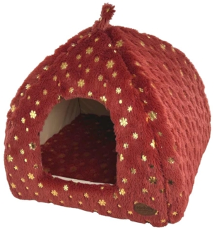 Nobby Xmas Höhle Snowflake 40 x 40 cm bordeaux