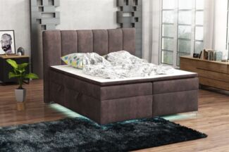 Boxspringbett Schlafzimmerbett ANGEL 180x200cm Stoff Preston inkl. Bettkasten
