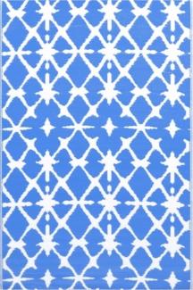 vidaXL Outdoor-Teppich ARAKIL Weiß und Blau 120x180 cm PP 310445