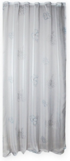 Haus und Deko Gardine Vorhang Gardine Voile Kräuselband 140x245 Dekoschal weiß transparent, Kräuselband (1 St), blickdicht