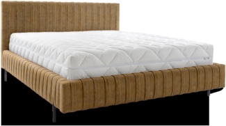 Eltap Bett Plissa (Relax 45) 140x200 Metallrahmen, Gaslift, Box, Gelb, 212 x 102 x 200 cm