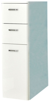 Highboard Porto / Piolo , Holzwerkstoff, Metall , Weiß , 30 x 91 x 33 cm