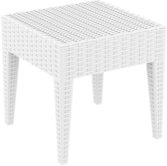 CLP Lounge-Tisch Miami aus Kunststoff,weiß 45 x 45 cm