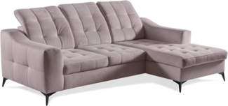 AX LIVING beige L Couch Santera Sofa mit verstellbarer Rückenlehne 250
