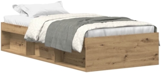 vidaXL Bettgestell ohne Matratze Artisan-Eiche 90x200cm Holzwerkstoff 3328815