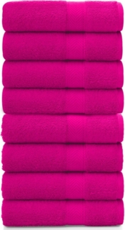 CLASS HOME COLLECTION Gästehandtücher Gästetuch Gästetücher Handtuch Frottee Baumwolle 500g/m² Uni 8 tlg Set, Frottee (8er, 8-St), mit Bordüre