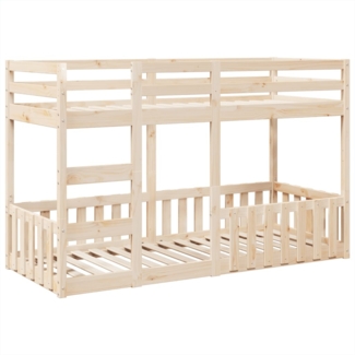 vidaXL Etagenbett 90x190 cm Massivholz Kiefer 3308592