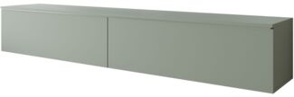 TV-Lowboard Stone 180, ohne Beleuchtung, Farbe: Nebelgrün