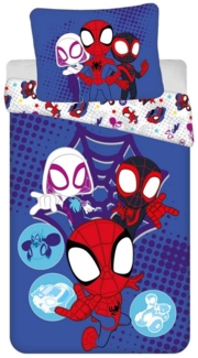 Spiderman Bettwäsche-Set 140x200 cm + 70x90 cm aus 100% Baumwolle mit Reißverschluss